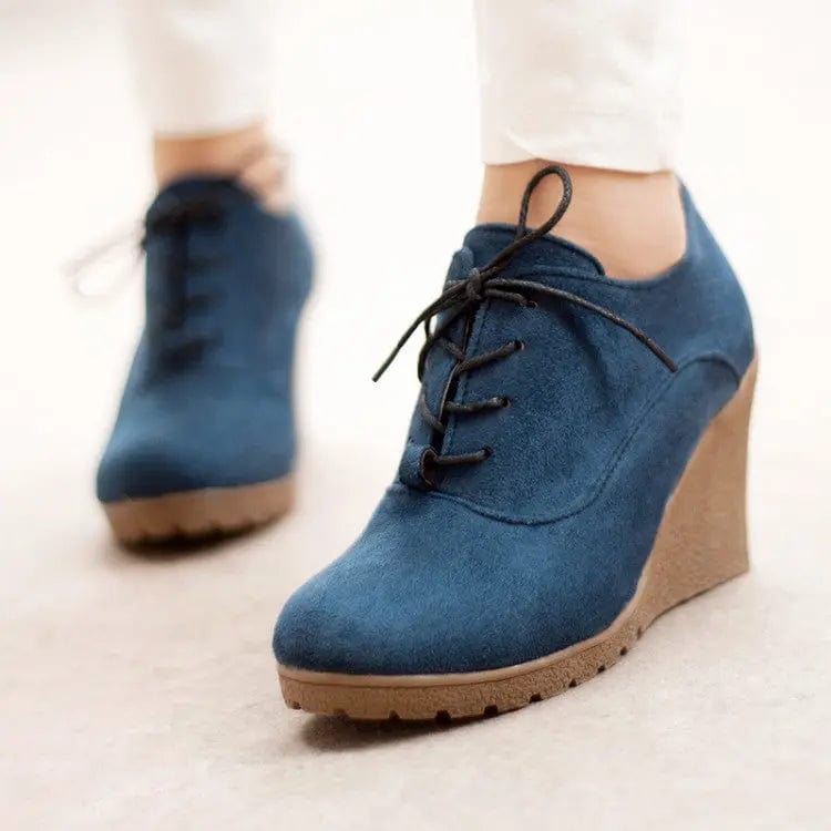 Saboor store Ankle Boots Flat Casual Women's Shoes La Ankle Boots Flat Casual Women's Shoes Lace-up Wedge