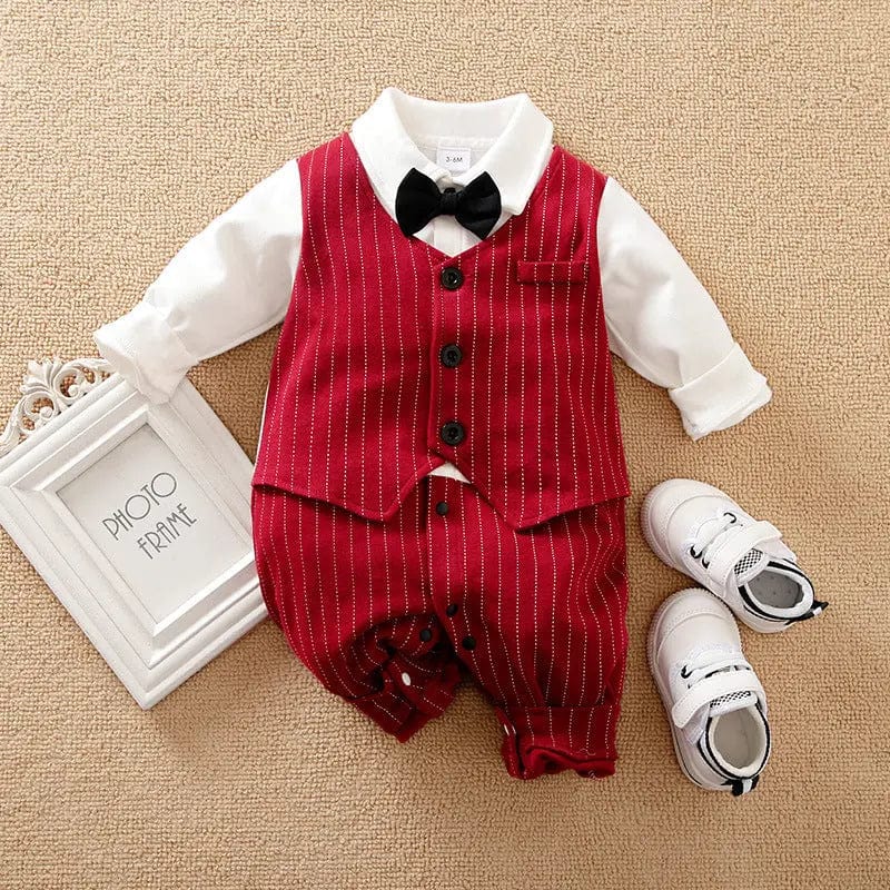 Saboor store  Baby Autumn Clothing Clothes Baby Boy Rompers Wine Red / 59cm Baby Autumn Clothing Clothes Baby Boy Rompers