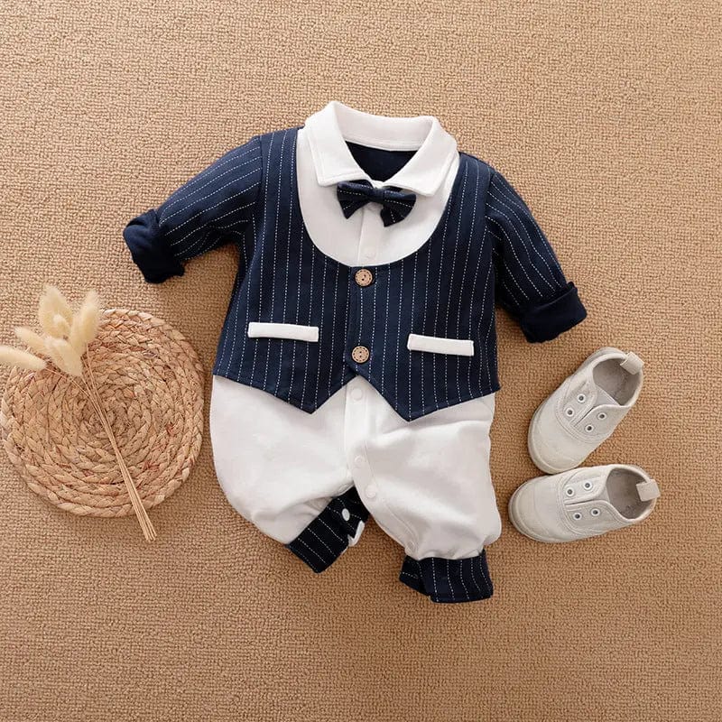 Saboor store  Baby Jumpsuit Spring And Autumn Models Foreign Trade Gentleman Baby Clothes Long-Sleeved Baby Clothes Baby Clothes as shown / 59cm / A Baby Jumpsuit Spring And Autumn Models Foreign Trade Gentleman Baby Clothes Long-Sleeved Baby Clothes Baby Clothes