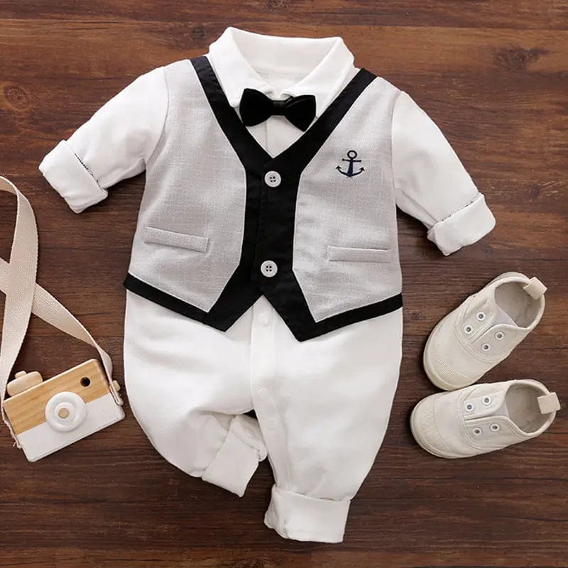 Saboor store  Baby Jumpsuit Spring And Autumn Models Foreign Trade Gentleman Baby Clothes Long-Sleeved Baby Clothes Baby Clothes as shown / 59cm / D Baby Jumpsuit Spring And Autumn Models Foreign Trade Gentleman Baby Clothes Long-Sleeved Baby Clothes Baby Clothes