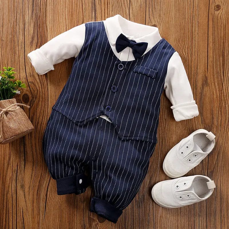 Saboor store  Baby Jumpsuit Spring And Autumn Models Foreign Trade Gentleman Baby Clothes Long-Sleeved Baby Clothes Baby Clothes as shown / 59cm / F Baby Jumpsuit Spring And Autumn Models Foreign Trade Gentleman Baby Clothes Long-Sleeved Baby Clothes Baby Clothes