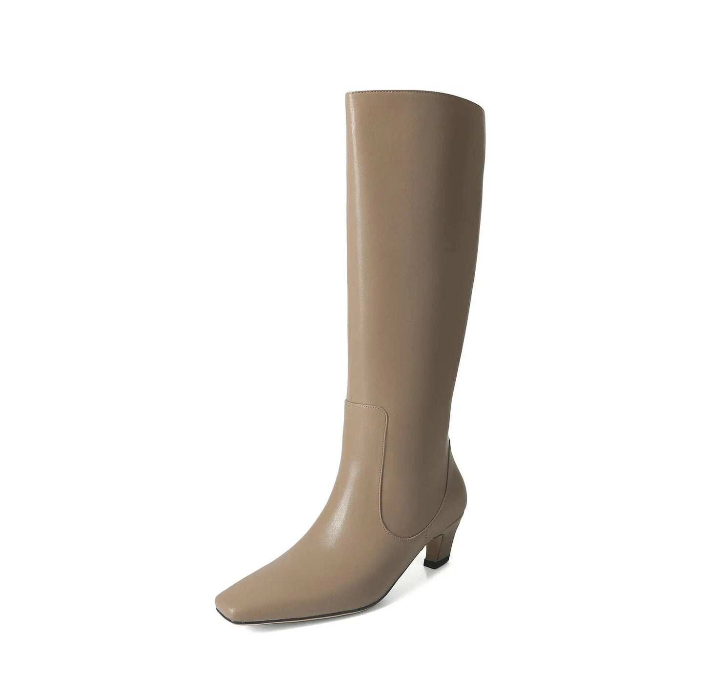 Saboor store Below The Knee Tall Knight Boots Khaki / 34 Below The Knee Tall Knight Boots