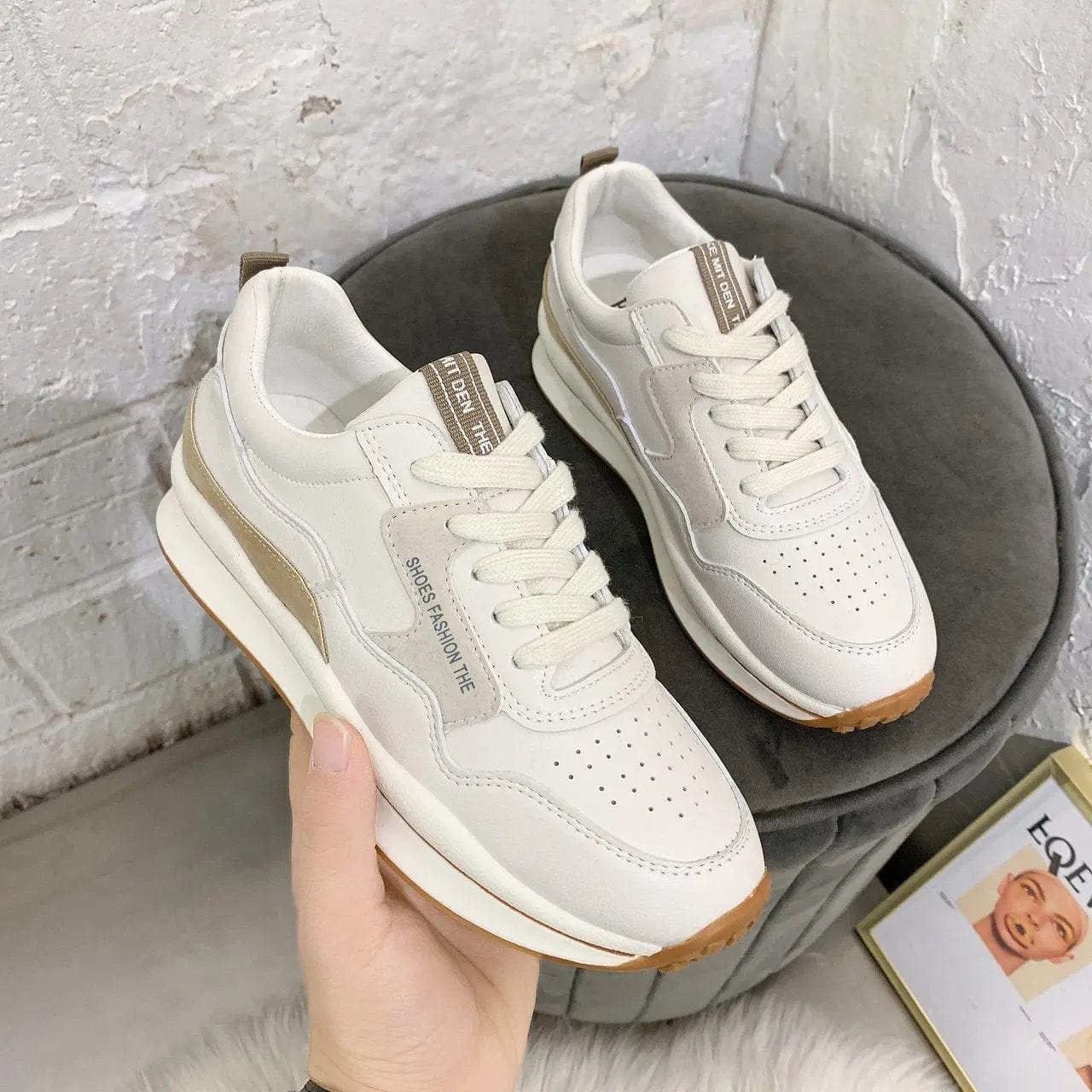 Saboor store Breathable Low Top Flat Bottom 41 Size F Breathable Low Top Flat Bottom 41 Size Female Lace-up Casual Shoes