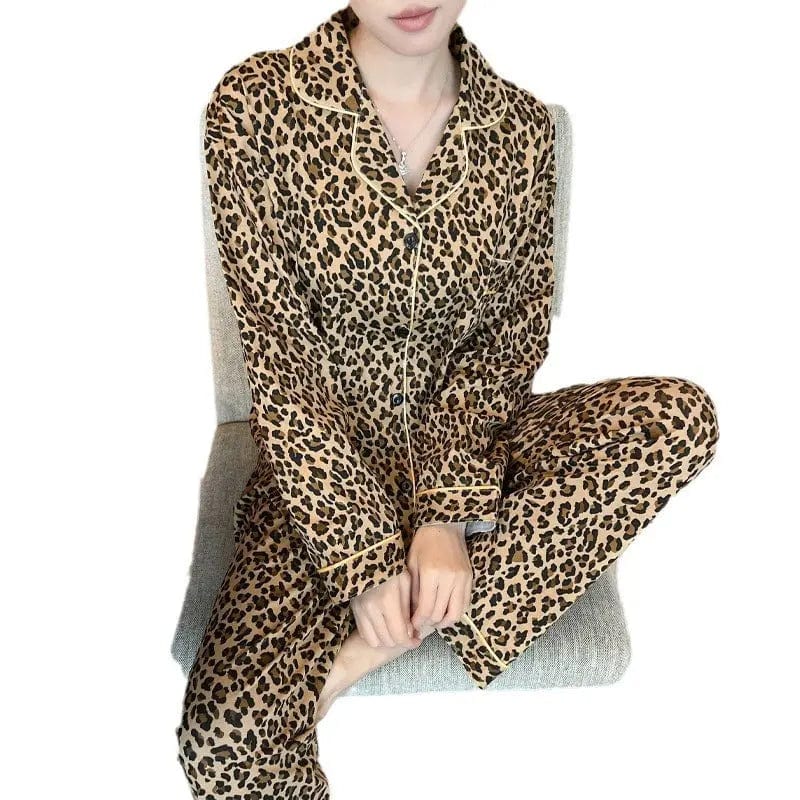 Saboor store  Casual Cartoon Milk Silk Homewear Suit