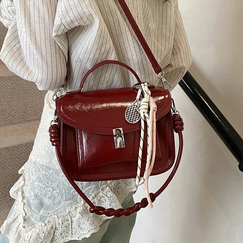 Saboor store Casual Small Square Shoulder Bag Retro P Casual Small Square Shoulder Bag Retro Portable Messenger Handbags For Women