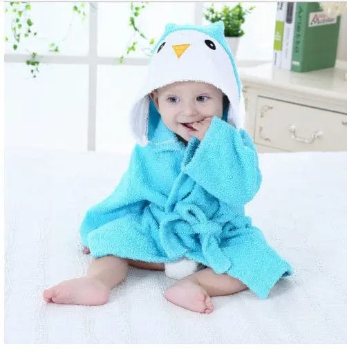 Saboor store  Children's Hooded Absorbent Animal-shaped Bathrobe Penguin / S Children's Hooded Absorbent Animal-shaped Bathrobe