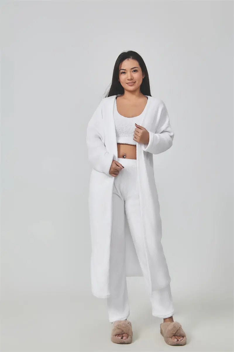 Saboor store  Cozy Pajama Set, 3 Piece Lounge Set, Cute Loungewear, Warm Suit Sets, Matching Set, Lounge Set, 3 Piece Pant Sets, Women Winter Dress Cozy Pajama Set, 3 Piece Lounge Set, Cute Loungewear, Warm Suit Sets, Matching Set, Lounge Set, 3 Piece Pant Sets, Women Winter Dress