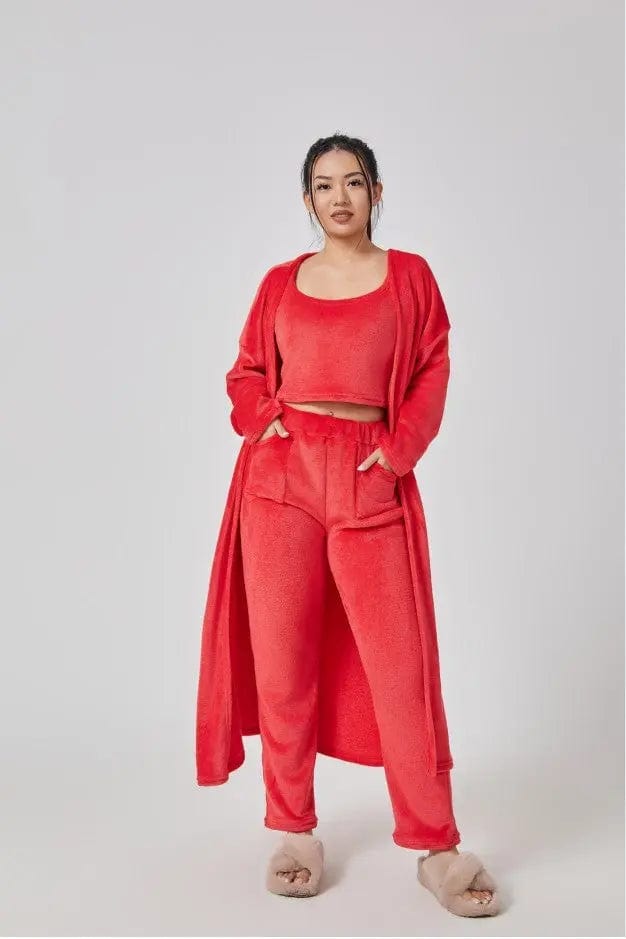 Saboor store  Cozy Pajama Set, 3 Piece Lounge Set, Cute Loungewear, Warm Suit Sets, Matching Set, Lounge Set, 3 Piece Pant Sets, Women Winter Dress Cozy Pajama Set, 3 Piece Lounge Set, Cute Loungewear, Warm Suit Sets, Matching Set, Lounge Set, 3 Piece Pant Sets, Women Winter Dress