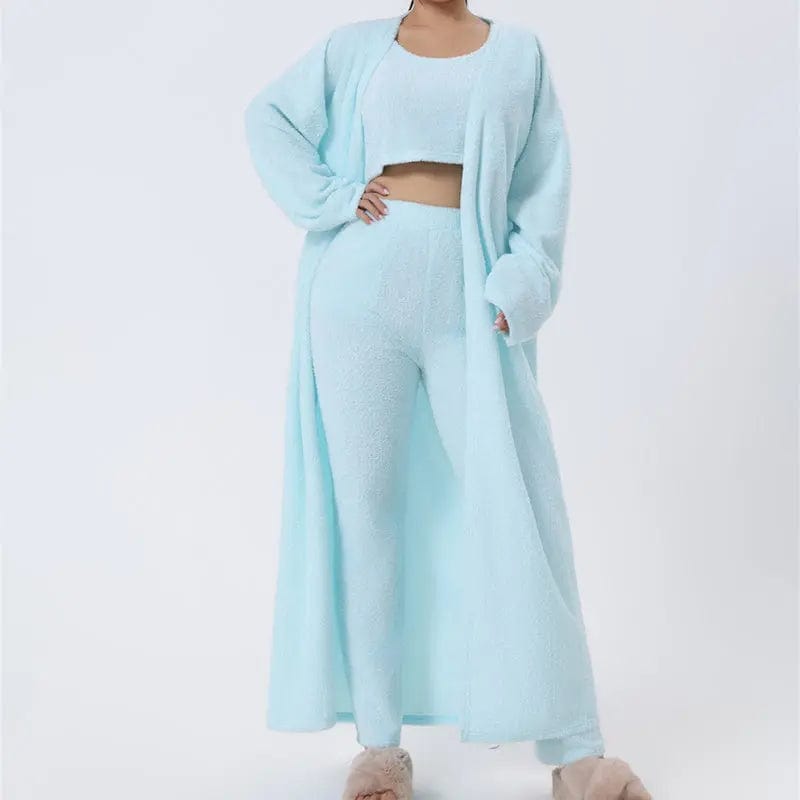 Saboor store  Cozy Pajama Set, 3 Piece Lounge Set, Cute Loungewear, Warm Suit Sets, Matching Set, Lounge Set, 3 Piece Pant Sets, Women Winter Dress Cozy Pajama Set, 3 Piece Lounge Set, Cute Loungewear, Warm Suit Sets, Matching Set, Lounge Set, 3 Piece Pant Sets, Women Winter Dress