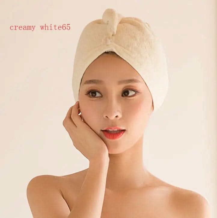 Saboor store  elegant, chic, stylish, trendy, fashion, feminine, classic, modern, boho, casual, formal, party, summer, winter, cozy, sophisticated, minimal, floral, vibrant, luxurious, timeless, comfortable, versatile 3pcs Creamywhite65 Women's Hair Dryer Cap, Absorbent Dry Hair Towel