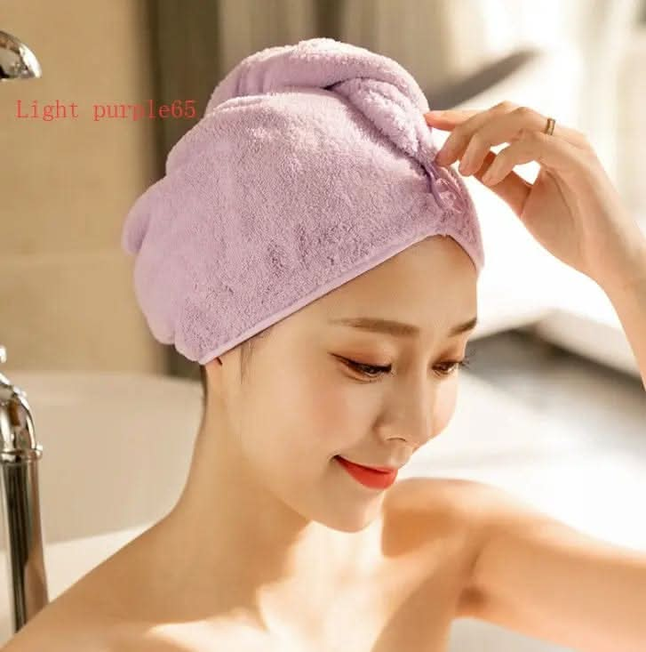 Saboor store  elegant, chic, stylish, trendy, fashion, feminine, classic, modern, boho, casual, formal, party, summer, winter, cozy, sophisticated, minimal, floral, vibrant, luxurious, timeless, comfortable, versatile 3pcs Light purple65 Women's Hair Dryer Cap, Absorbent Dry Hair Towel