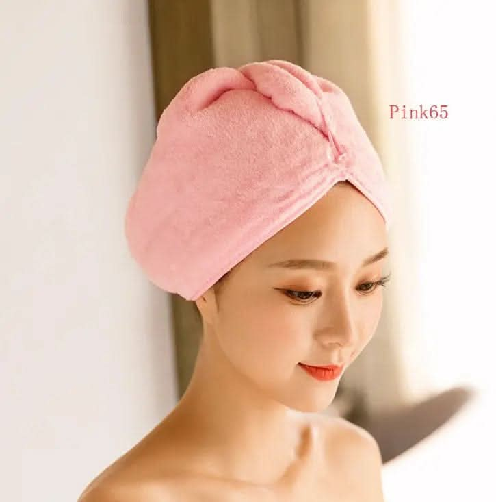 Saboor store  elegant, chic, stylish, trendy, fashion, feminine, classic, modern, boho, casual, formal, party, summer, winter, cozy, sophisticated, minimal, floral, vibrant, luxurious, timeless, comfortable, versatile 3pcs Pink65 Women's Hair Dryer Cap, Absorbent Dry Hair Towel