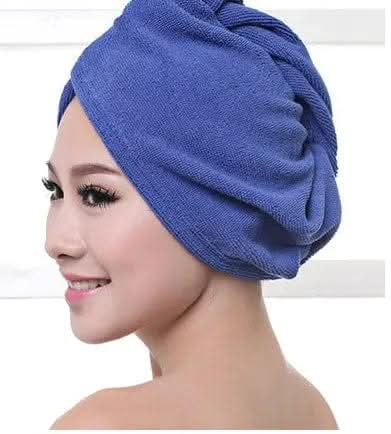 Saboor store  elegant, chic, stylish, trendy, fashion, feminine, classic, modern, boho, casual, formal, party, summer, winter, cozy, sophisticated, minimal, floral, vibrant, luxurious, timeless, comfortable, versatile Blue Women's Hair Dryer Cap, Absorbent Dry Hair Towel