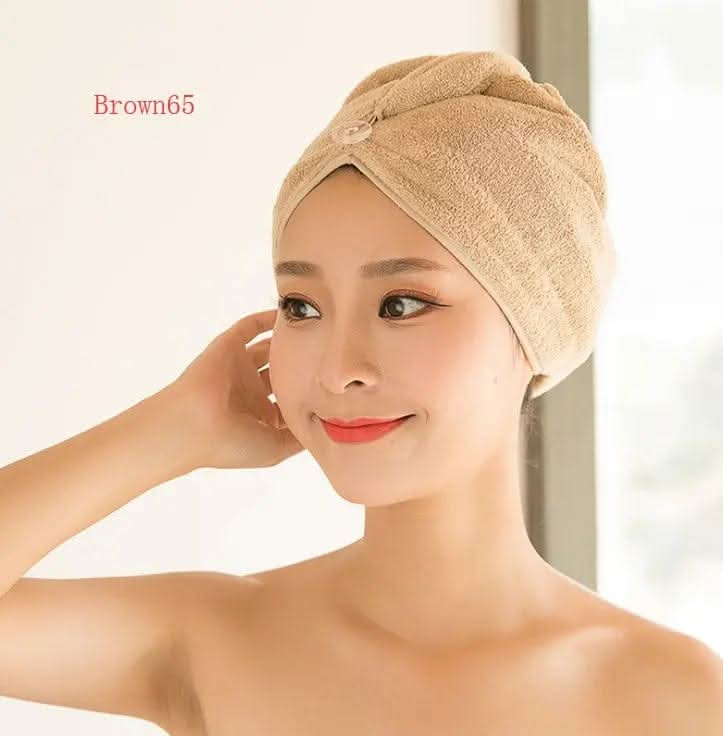 Saboor store  elegant, chic, stylish, trendy, fashion, feminine, classic, modern, boho, casual, formal, party, summer, winter, cozy, sophisticated, minimal, floral, vibrant, luxurious, timeless, comfortable, versatile Brown65 Women's Hair Dryer Cap, Absorbent Dry Hair Towel