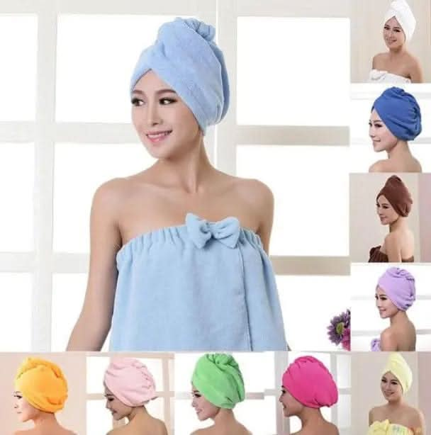 Saboor store  elegant, chic, stylish, trendy, fashion, feminine, classic, modern, boho, casual, formal, party, summer, winter, cozy, sophisticated, minimal, floral, vibrant, luxurious, timeless, comfortable, versatile Green Women's Hair Dryer Cap, Absorbent Dry Hair Towel