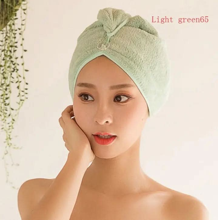 Saboor store  elegant, chic, stylish, trendy, fashion, feminine, classic, modern, boho, casual, formal, party, summer, winter, cozy, sophisticated, minimal, floral, vibrant, luxurious, timeless, comfortable, versatile Light green65 Women's Hair Dryer Cap, Absorbent Dry Hair Towel