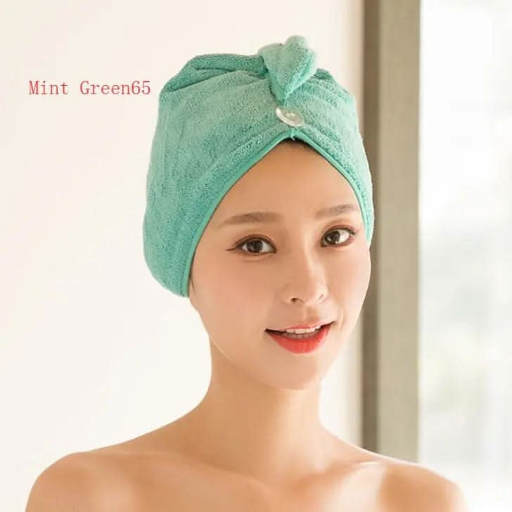 Saboor store  elegant, chic, stylish, trendy, fashion, feminine, classic, modern, boho, casual, formal, party, summer, winter, cozy, sophisticated, minimal, floral, vibrant, luxurious, timeless, comfortable, versatile Mint Green65 Women's Hair Dryer Cap, Absorbent Dry Hair Towel