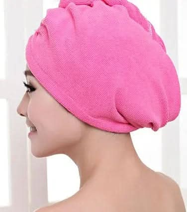 Saboor store  elegant, chic, stylish, trendy, fashion, feminine, classic, modern, boho, casual, formal, party, summer, winter, cozy, sophisticated, minimal, floral, vibrant, luxurious, timeless, comfortable, versatile Rose Red Women's Hair Dryer Cap, Absorbent Dry Hair Towel