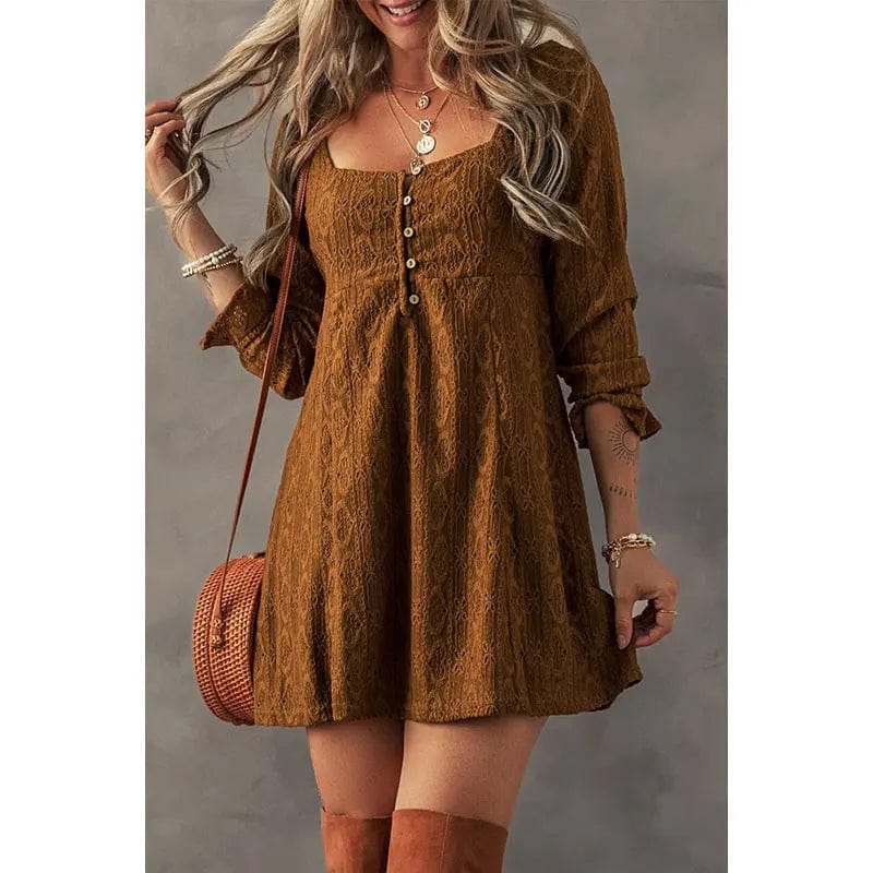 Saboor store Fashion Loose Ruffled Sleeves Dress Wome Fashion Loose Ruffled Sleeves Dress Women