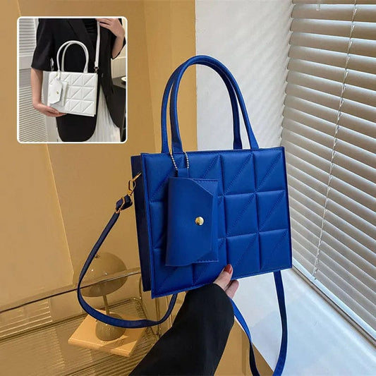 Saboor store Fashion Plaid Shoulder With Small Wallet Fashion Plaid Shoulder With Small Wallet Simple Elegant Portable Square Tots Women's Handbag