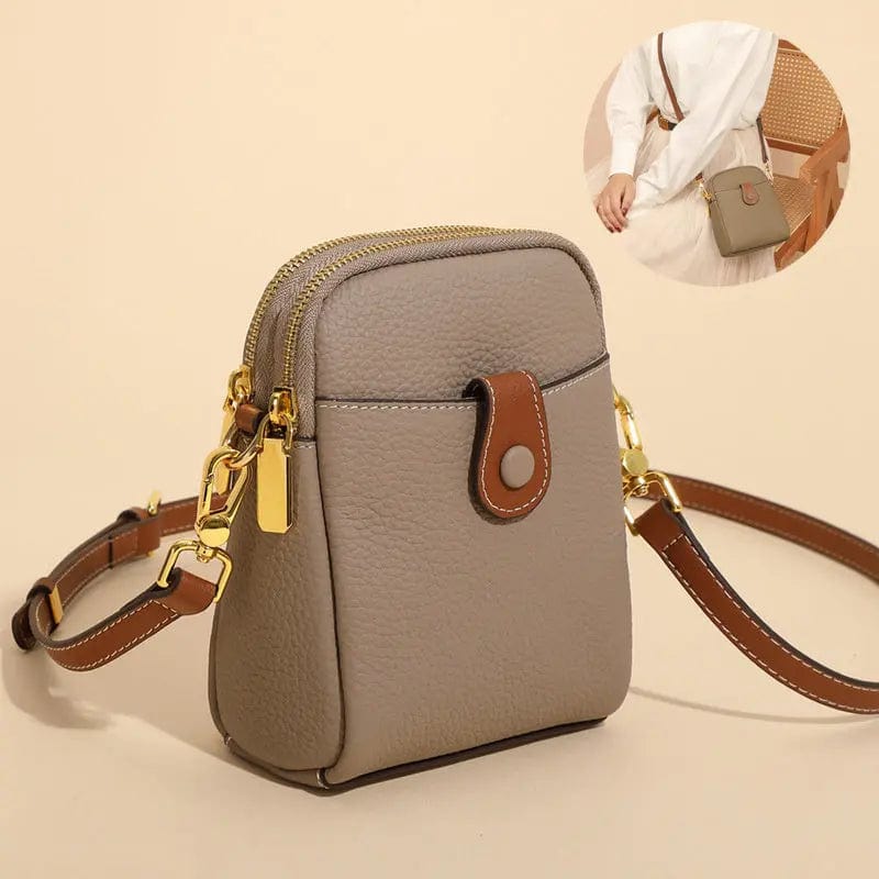 Saboor store Lychee Pattern Mobile Phone Bag Small Hi Lychee Pattern Mobile Phone Bag Small High Quality Leather Crossbody Bags For Women Wallet