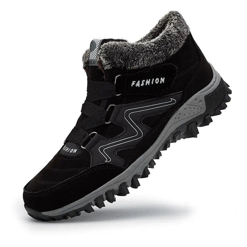 Saboor store Men's And Women's Outdoor Cotton-padded Men's Black And White / 35 Men's And Women's Outdoor Cotton-padded Mid-top Sports Cotton Shoes