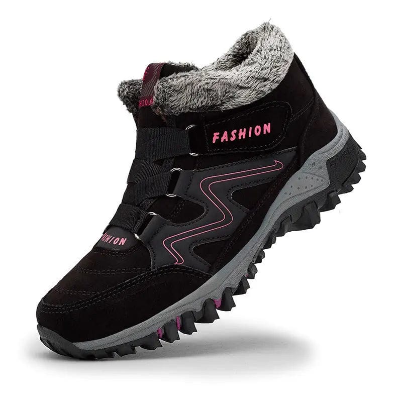 Saboor store Men's And Women's Outdoor Cotton-padded Women's Black Plum / 35 Men's And Women's Outdoor Cotton-padded Mid-top Sports Cotton Shoes