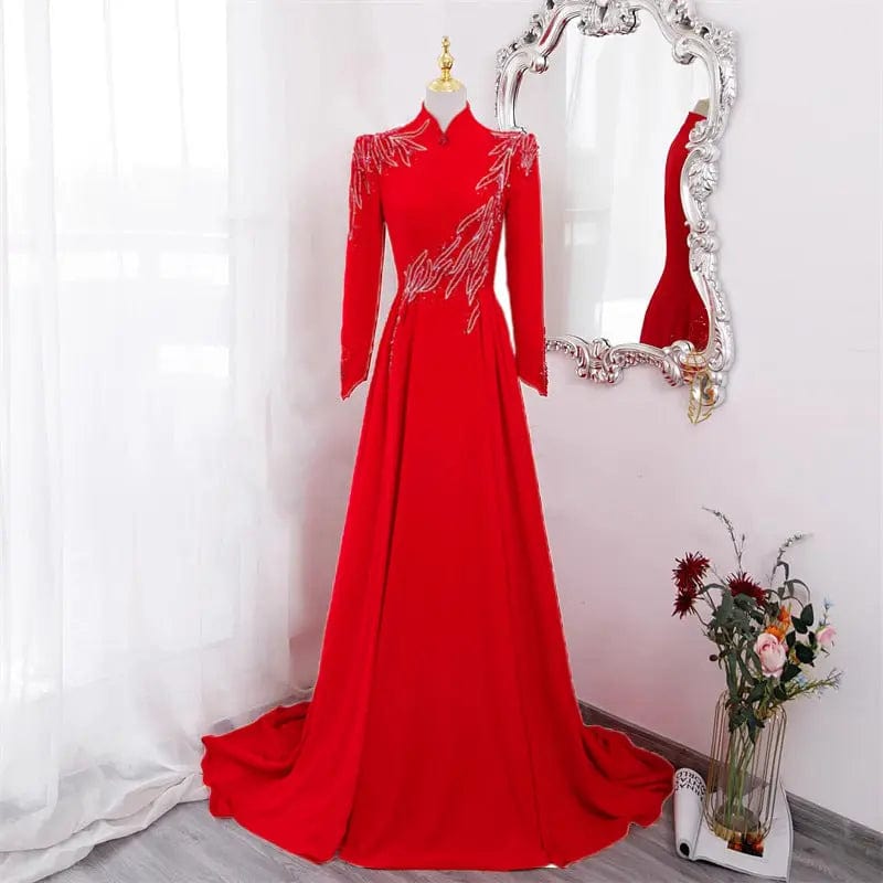 Saboor store New Long Sleeve Formal Evening Party Dre New Long Sleeve Formal Evening Party Dress