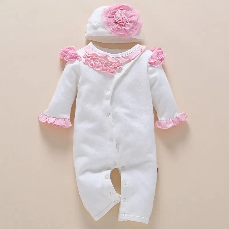 Saboor store  one-year-old baby wears newborn baby clothing romper jumpsuit White / 12m one-year-old baby wears newborn baby clothing romper jumpsuit