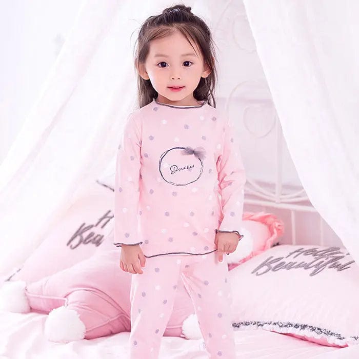 Saboor store  Pink / 73cm Children's Autumn Clothes Long Pants Suit Pure Cotton