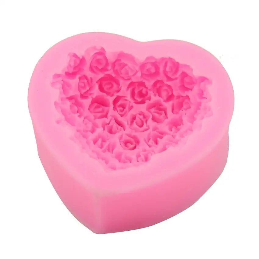 Saboor store  Pink Valentines Day Gift Valentine's Day Love Rose Silicone Mould Home Supplies