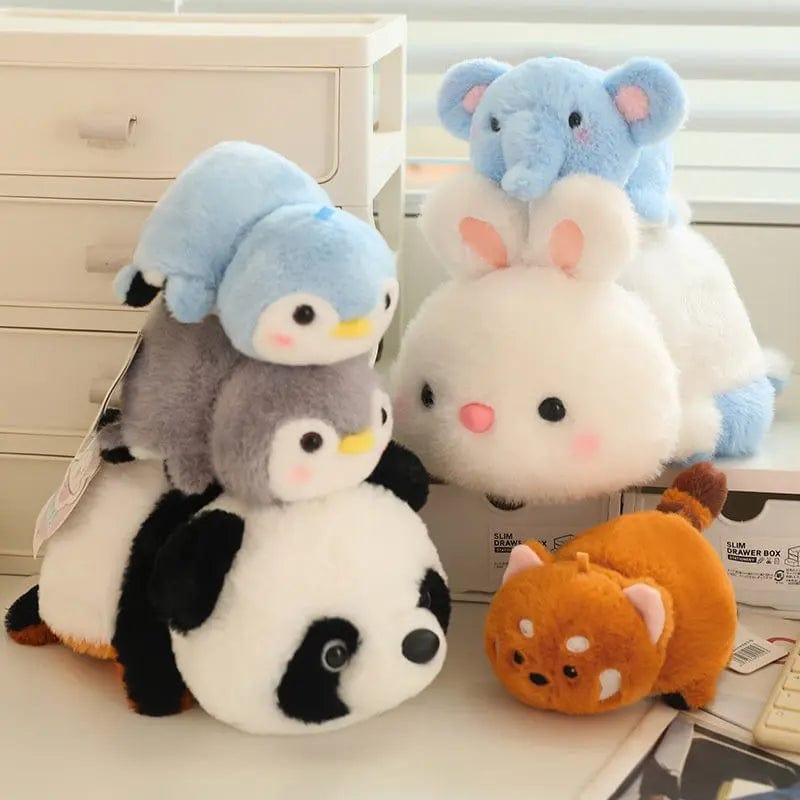 Saboor store  Plush Toys Elephant Penguin Panda Lesser Panda White Rabbit Girl's Birthday Gift