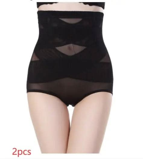 Saboor store  postpartum, high waist, belly shaping, tummy control, recovery, slimming, support, seamless, comfortable, breathable, stretchable, maternity, body shaper, smooth, firming, sculpting, undergarment, confidence, snug fit, everyday wear Black 2pcs / 2XL Women's High Waist Postpartum Belly Shaping Pants