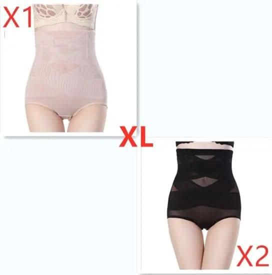 Saboor store  postpartum, high waist, belly shaping, tummy control, recovery, slimming, support, seamless, comfortable, breathable, stretchable, maternity, body shaper, smooth, firming, sculpting, undergarment, confidence, snug fit, everyday wear A set / XL Women's High Waist Postpartum Belly Shaping Pants