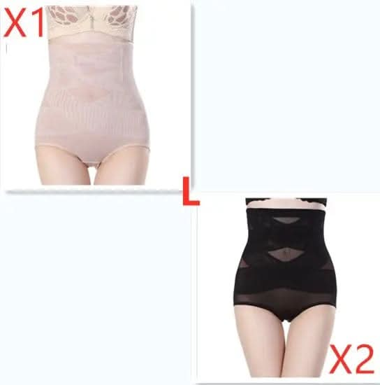 Saboor store  postpartum, high waist, belly shaping, tummy control, recovery, slimming, support, seamless, comfortable, breathable, stretchable, maternity, body shaper, smooth, firming, sculpting, undergarment, confidence, snug fit, everyday wear A set / L Women's High Waist Postpartum Belly Shaping Pants