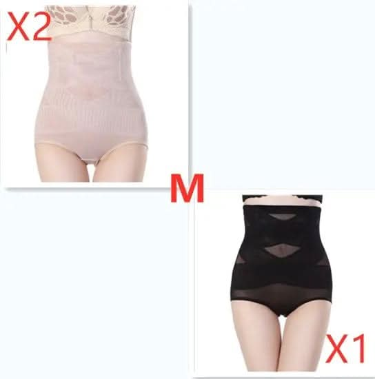 Saboor store  postpartum, high waist, belly shaping, tummy control, recovery, slimming, support, seamless, comfortable, breathable, stretchable, maternity, body shaper, smooth, firming, sculpting, undergarment, confidence, snug fit, everyday wear B set / M Women's High Waist Postpartum Belly Shaping Pants