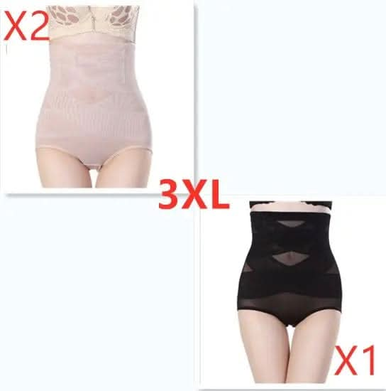 Saboor store  postpartum, high waist, belly shaping, tummy control, recovery, slimming, support, seamless, comfortable, breathable, stretchable, maternity, body shaper, smooth, firming, sculpting, undergarment, confidence, snug fit, everyday wear B set / 3XL Women's High Waist Postpartum Belly Shaping Pants