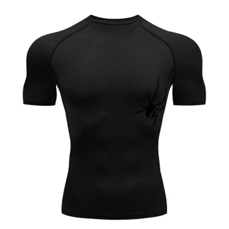 Saboor store  Quick Drying Clothes Sports T-shirt Running Base Clothing Gym Training Tights Black A / 3XL Quick Drying Clothes Sports T-shirt Running Base Clothing Gym Training Tights