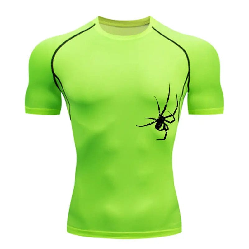 Saboor store  Quick Drying Clothes Sports T-shirt Running Base Clothing Gym Training Tights Fluorescent Green / 3XL Quick Drying Clothes Sports T-shirt Running Base Clothing Gym Training Tights