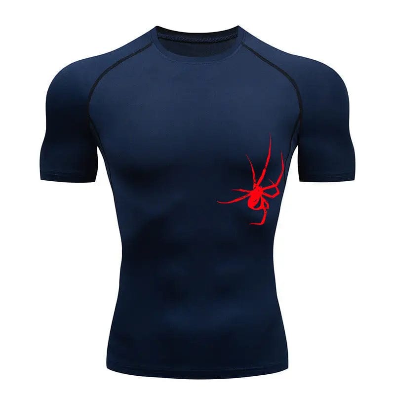 Saboor store  Quick Drying Clothes Sports T-shirt Running Base Clothing Gym Training Tights Navy Blue / 3XL Quick Drying Clothes Sports T-shirt Running Base Clothing Gym Training Tights