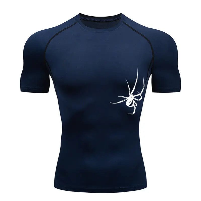 Saboor store  Quick Drying Clothes Sports T-shirt Running Base Clothing Gym Training Tights Navy Blue A / 3XL Quick Drying Clothes Sports T-shirt Running Base Clothing Gym Training Tights