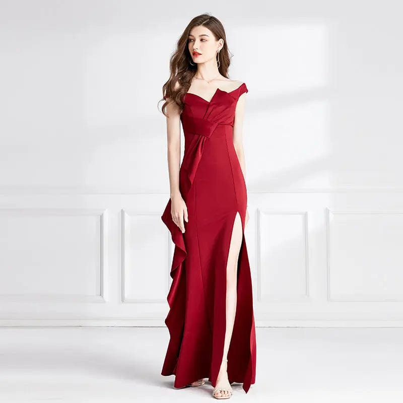 Saboor store  Red Evening Dress For Women Spring And Summer Red Evening Dress For Women Spring And Summer