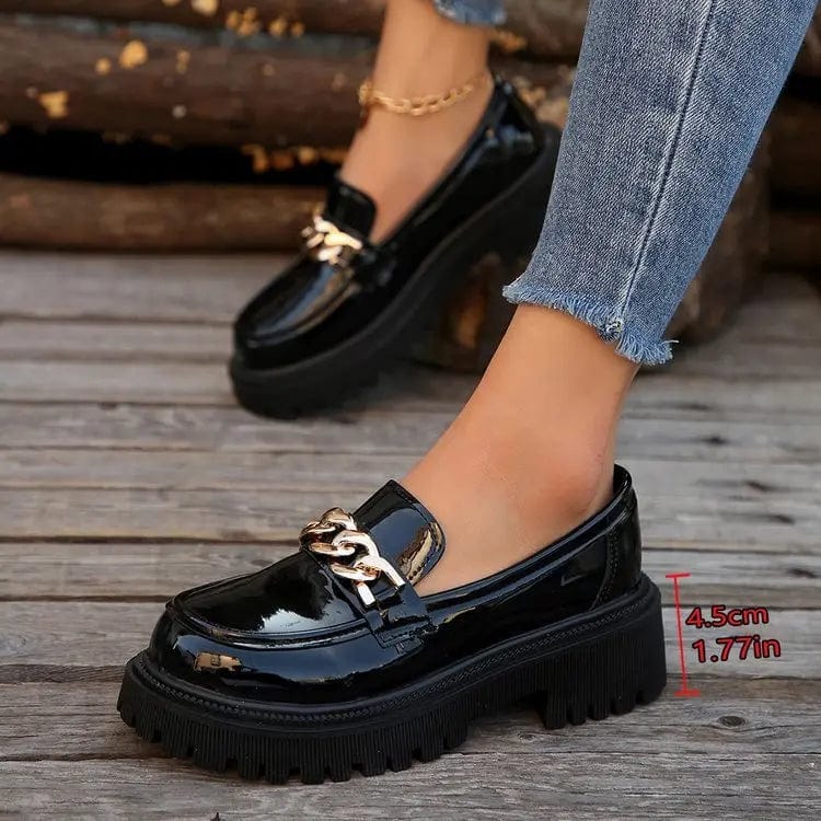 Saboor store Shallow Mouth Round Head Slip-on Thick B Shallow Mouth Round Head Slip-on Thick Bottom For Outdoors Fashion Shoes