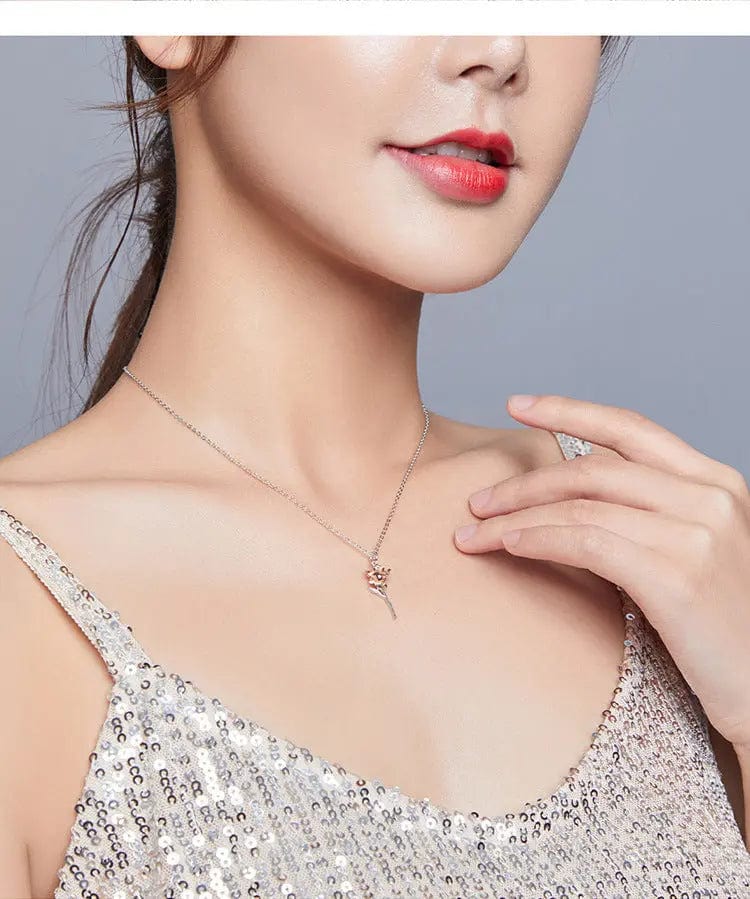 Saboor store  Silver Valentine's Day Gift Clavicle Chain necklace for her