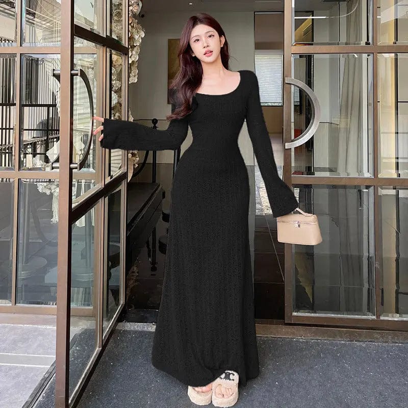 Saboor store  Simple And Laid-back Lace Blouse Dress Black Small Man / L Simple And Laid-back Lace Blouse Dress