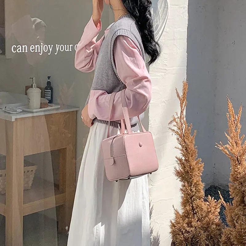 Saboor store Small Square Shoulder Bag Women Simple F Small Square Shoulder Bag Women Simple Frosted Handbag