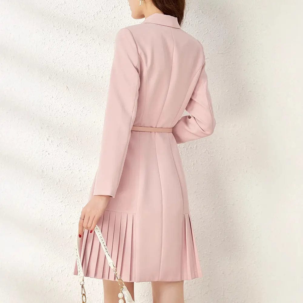 Saboor store  Stylish Belted Dress for Autumn and Winter | Shop Now