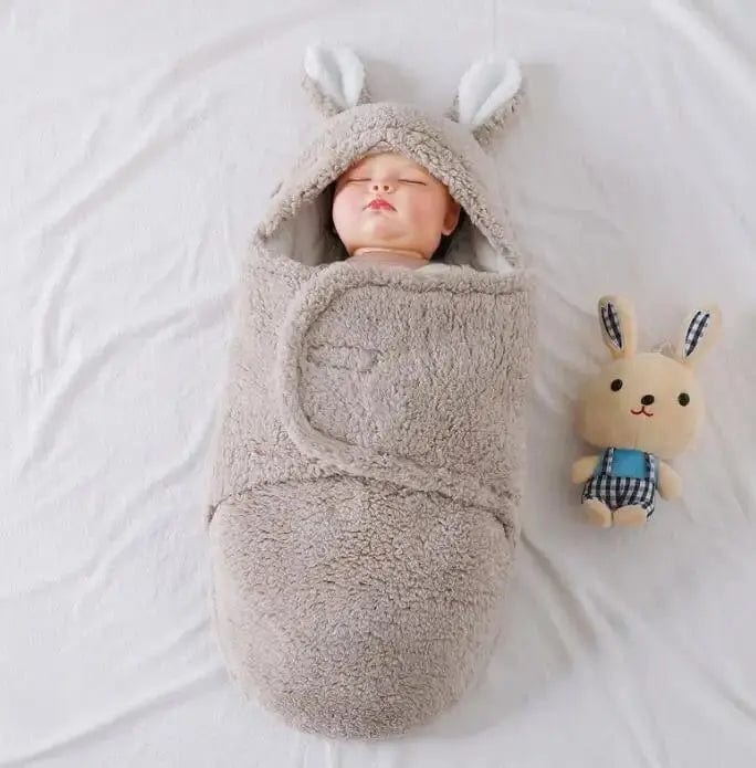 Saboor store  Super Soft Baby Sleeping Bag Fluffy Fleece Newborn Blanket Swaddle Blankets, Unisex Baby Wrap For Newborn Baby Boys Girls With Head-Protecting & Head-Supporting Function, Wearable Swaddle Sleep Sack