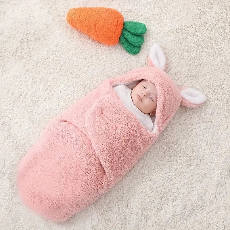 Saboor store  Super Soft Baby Sleeping Bag Fluffy Fleece Newborn Blanket Swaddle Blankets, Unisex Baby Wrap For Newborn Baby Boys Girls With Head-Protecting & Head-Supporting Function, Wearable Swaddle Sleep Sack