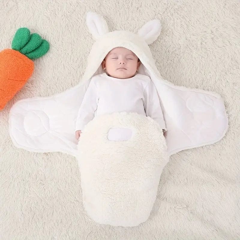 Saboor store  Super Soft Baby Sleeping Bag Fluffy Fleece Newborn Blanket Swaddle Blankets, Unisex Baby Wrap For Newborn Baby Boys Girls With Head-Protecting & Head-Supporting Function, Wearable Swaddle Sleep Sack